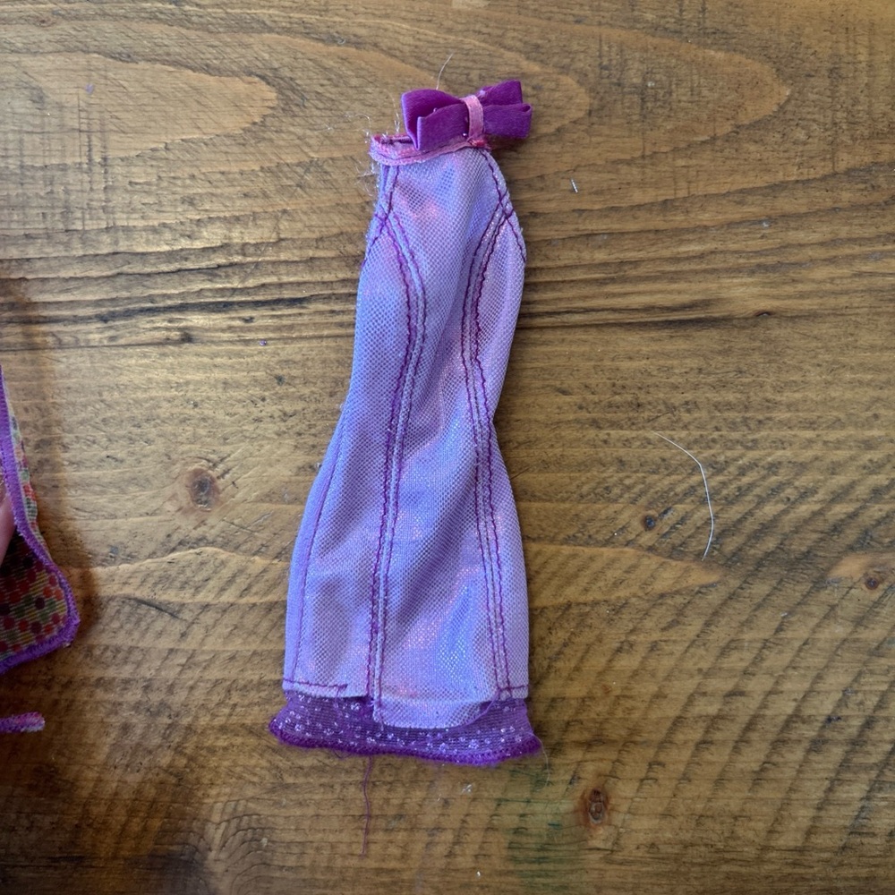 Barbie Fashionistas Halter Neck Doll Dress Dolls Metallic Purple Silver as is